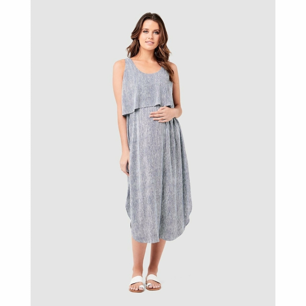 Ripe Maternity STELLA STRIPE NURSING DRESS Size Medium